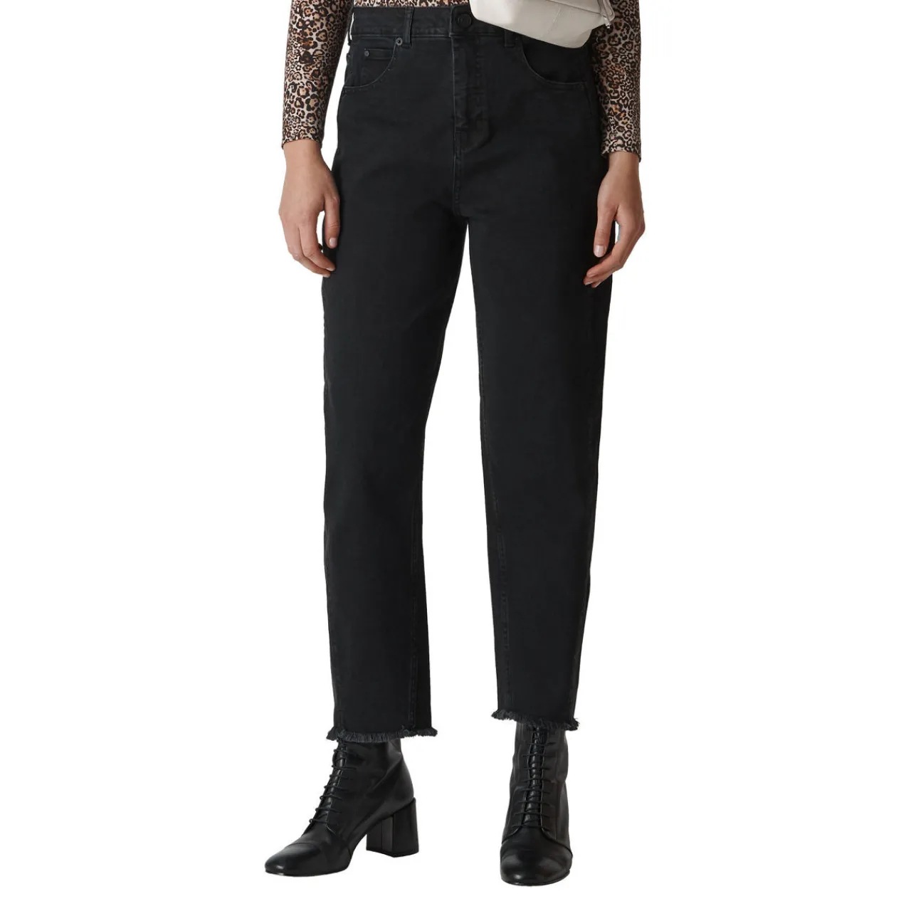 New High Waist Barrel Leg Jeans Women Denim