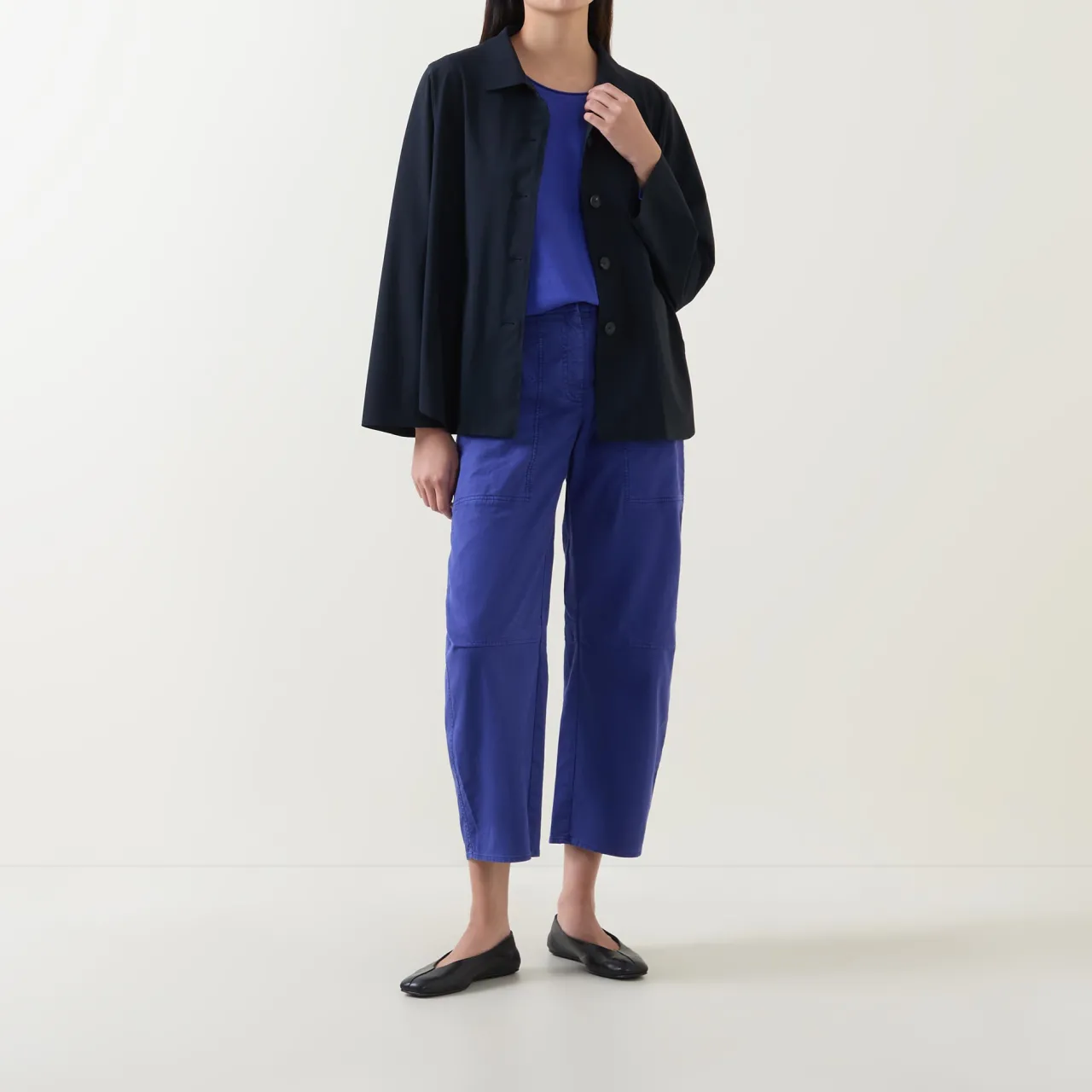 Clearance High-Rise Barrel Leg Trousers Women Trousers & Shorts