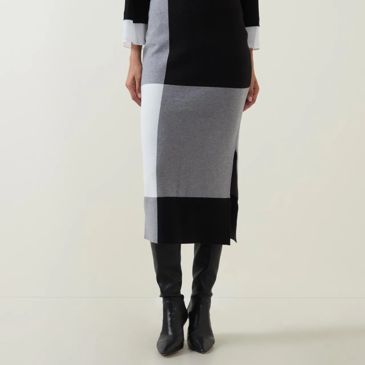 Discount High-Rise Colour-Block Pencil Skirt Women Skirts