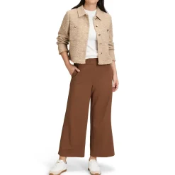 Discount High-Rise Cropped Straight Leg Culottes Women Trousers & Shorts