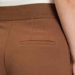 Discount High-Rise Cropped Straight Leg Culottes Women Trousers & Shorts