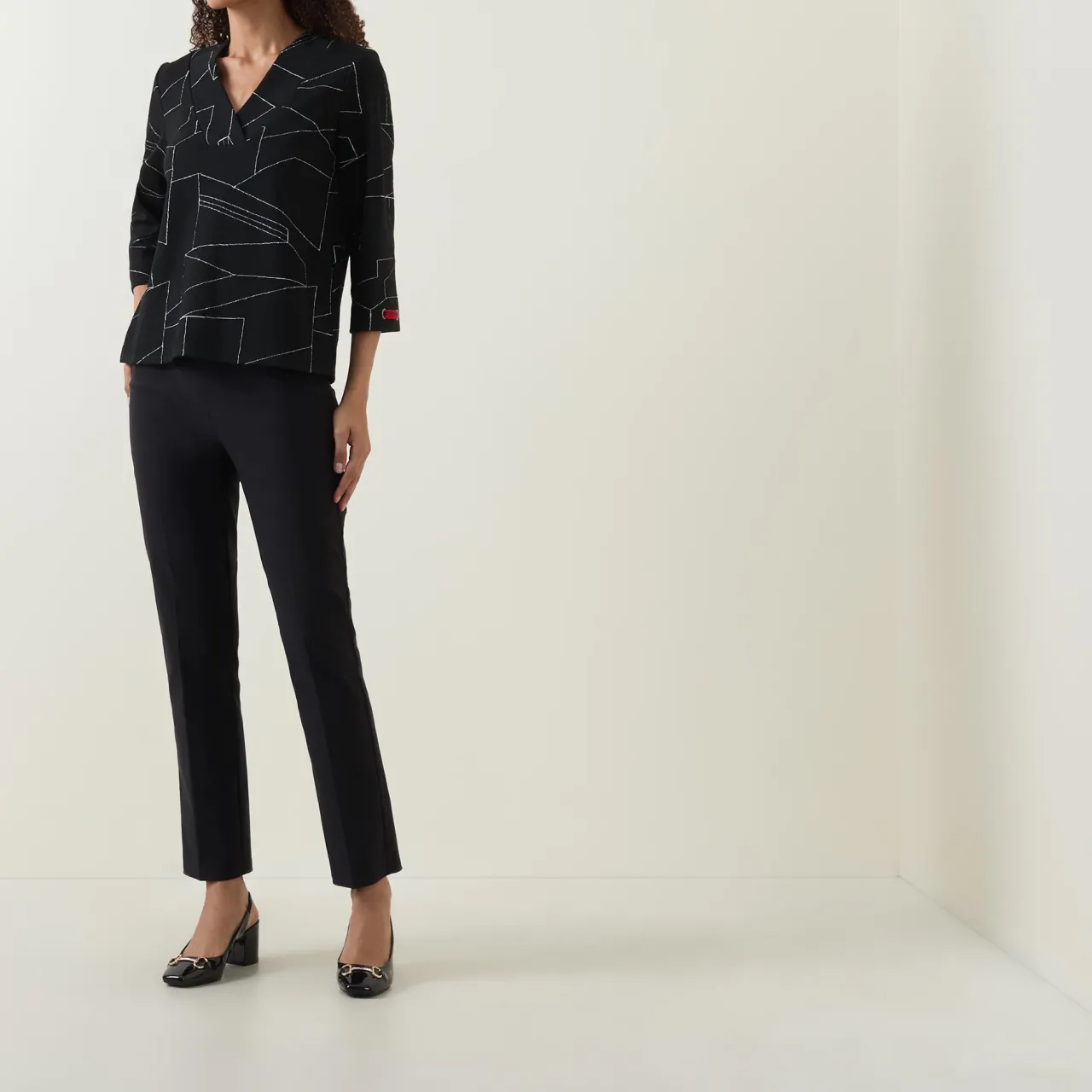 Discount High-Rise Cropped Straight Leg Trousers Women Trousers & Shorts
