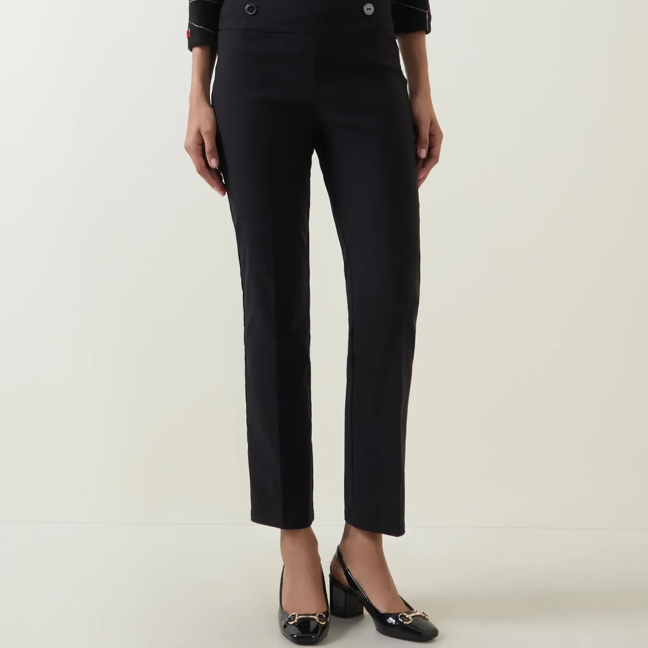 Discount High-Rise Cropped Straight Leg Trousers Women Trousers & Shorts