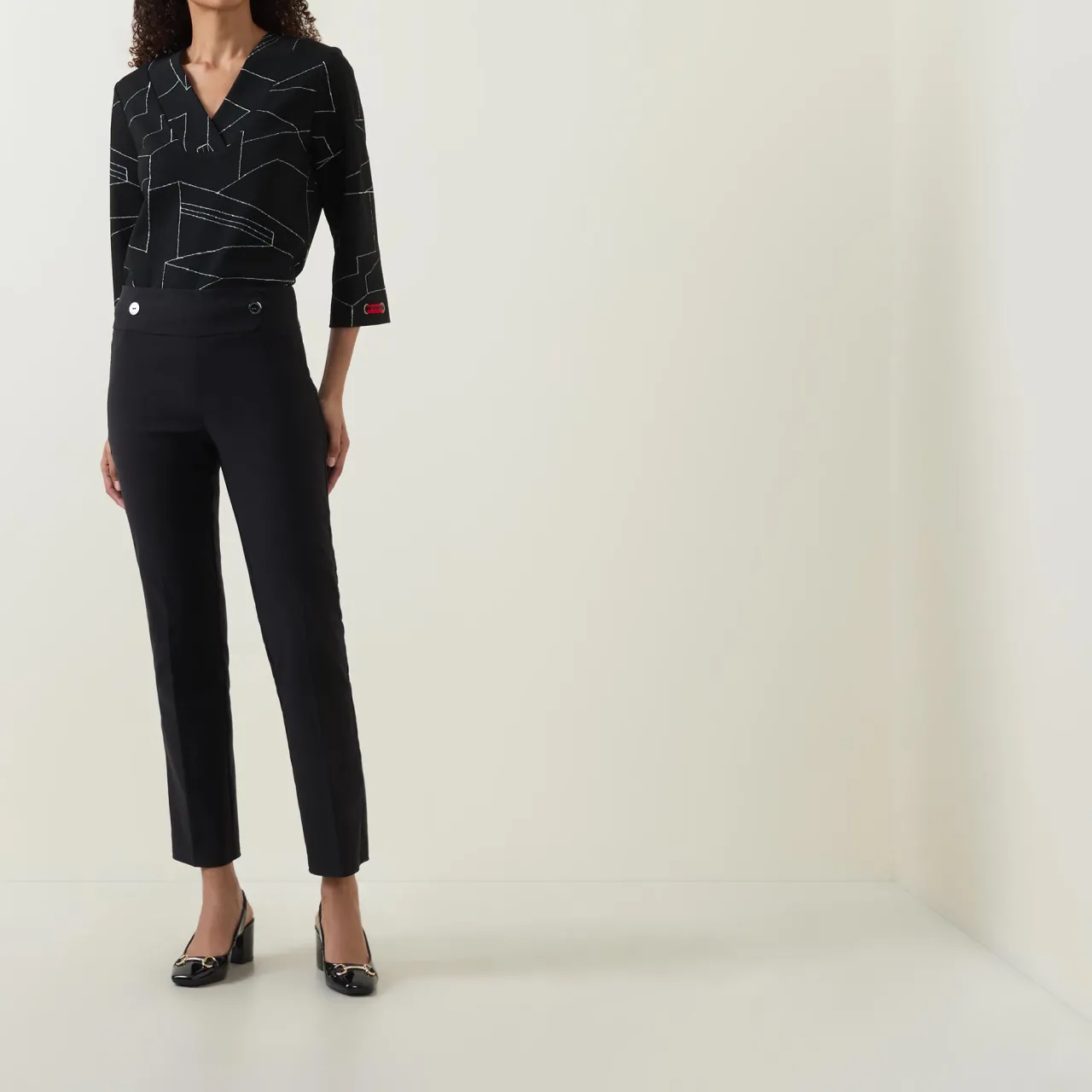 Discount High-Rise Cropped Straight Leg Trousers Women Trousers & Shorts