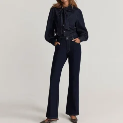 Sale High-Rise Flared Jeans Women Denim