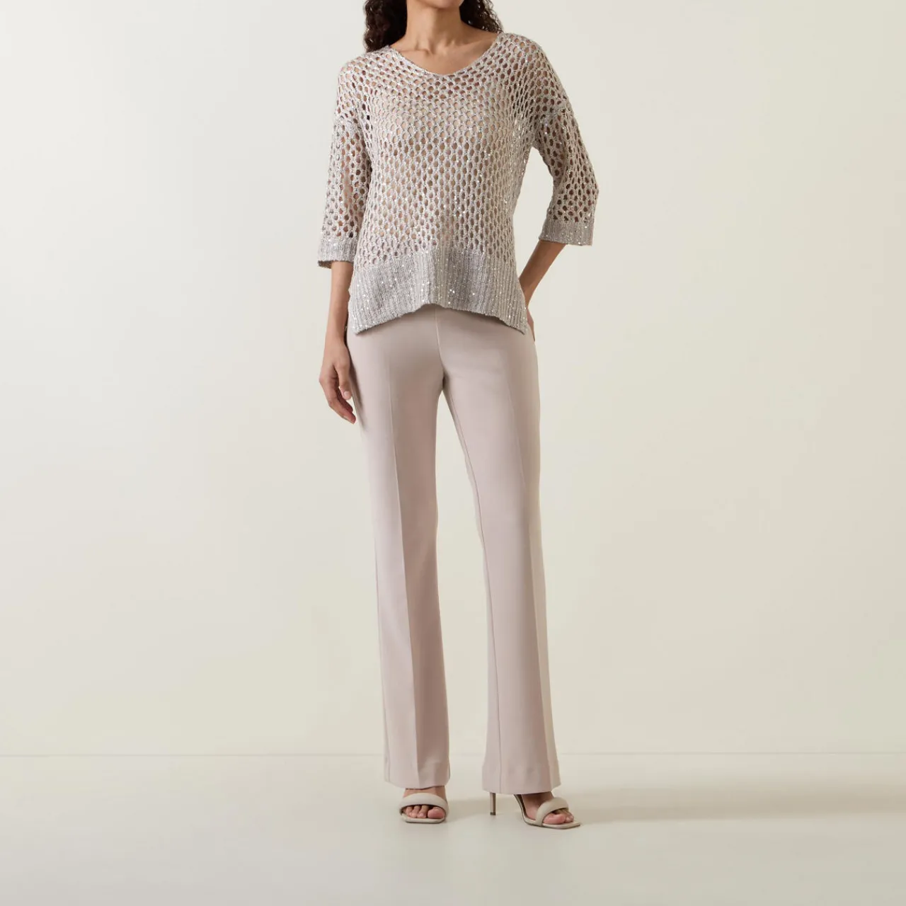 Discount High-Rise Flared Leg Trousers Women Trousers & Shorts