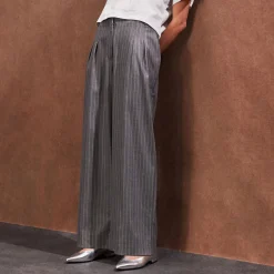 Best High-Rise Pinstripe Trousers Women Trousers & Shorts
