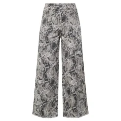 Hot High-Rise Snake Cropped Jeans Women Denim