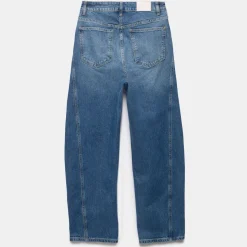 New High-Rise Tapered Barrel Jeans Women Denim