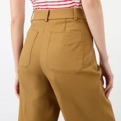 Outlet High-Rise Wide Leg Cropped Trousers Women Trousers & Shorts