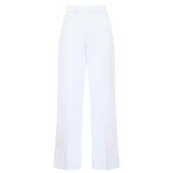 High-Rise Wide Leg Twill Trousers Women Trousers & Shorts