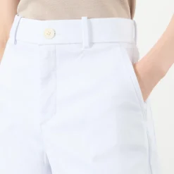 High-Rise Wide Leg Twill Trousers Women Trousers & Shorts