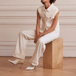 Sale High-Rise Wide-Leg Jeans Women Denim