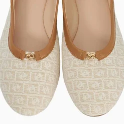 Discount Honestly Monogrammed Logo Trim Ballet Flats Women Flats