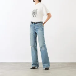 Hot Hugh High-Rise Wide Leg Jeans Women Denim