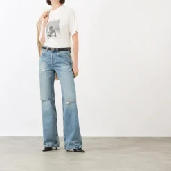 Hot Hugh High-Rise Wide Leg Jeans Women Denim