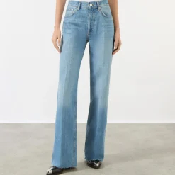 Best Hugh Mid Rise Wide Leg Jeans Women Denim