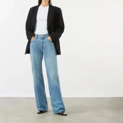 Best Hugh Mid Rise Wide Leg Jeans Women Denim