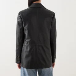 Hot Icone Leather Blazer Women Coats & Jackets