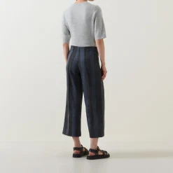 New Ilisan Check Print Cropped Trousers Women Trousers & Shorts