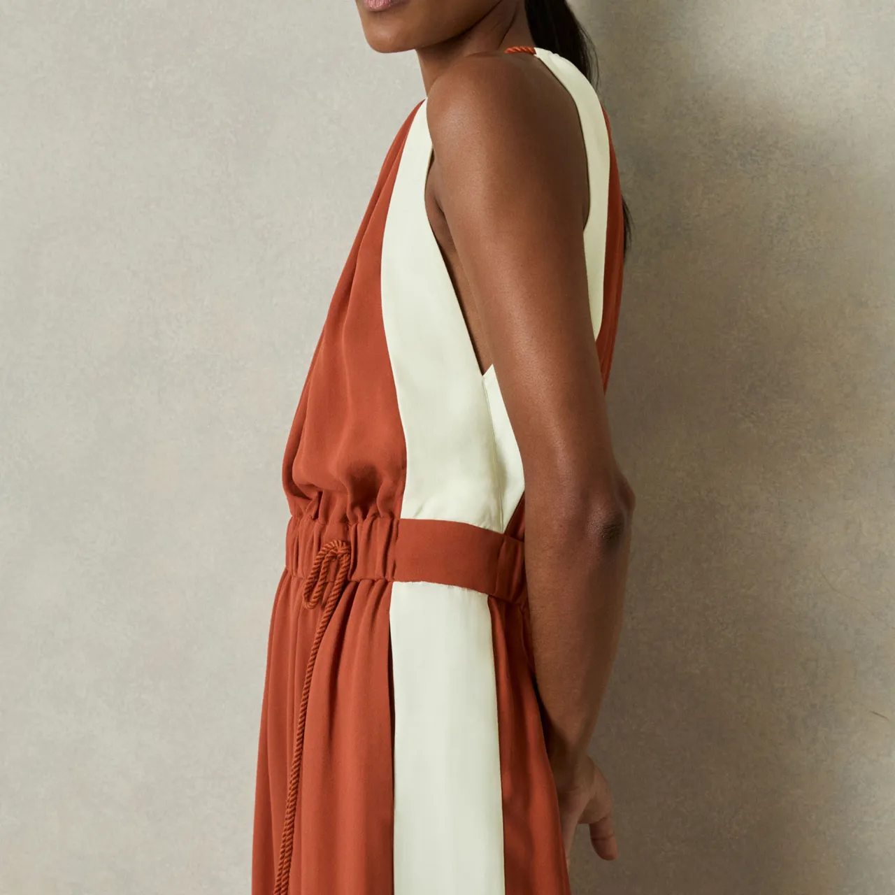 Inez Side Stripe Drawstring Jumpsuit Women Jumpsuits