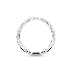 Infinity Ring With White Stones Silver Women Rings