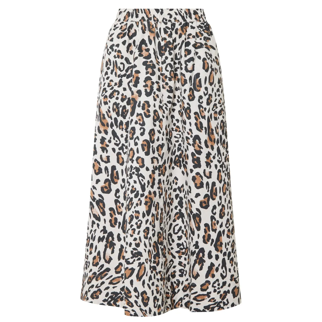 Ingina Leopard Print Flared Skirt Women Skirts