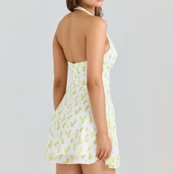Hot Iris Halter Neck Mini Dress Women Dresses