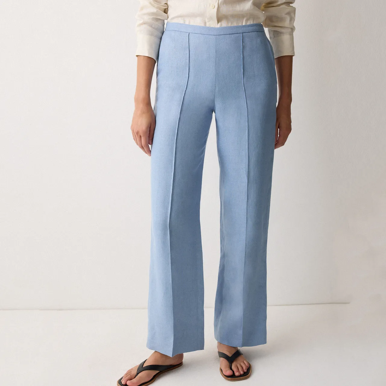 Clearance Irish Linen Palazzo Trousers Women Trousers & Shorts