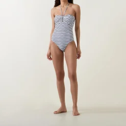 Best Isla Palm Bandeau One-Piece Swimsuit Women Swimwear & Beachwear