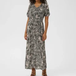 Hot Isolde Leaf Flared Dress Women Dresses