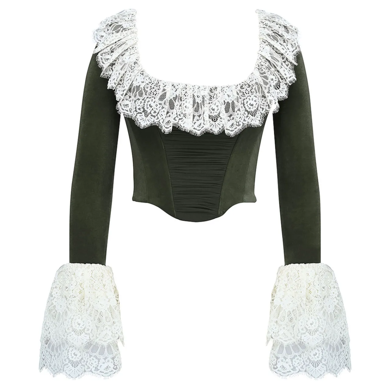 Best Jacinda Lace-Trim Corset Women Tops