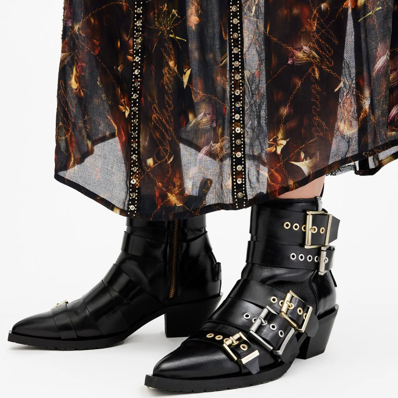 New Jane Buckle Leather Ankle Boots Women Boots
