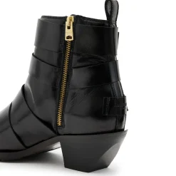 New Jane Buckle Leather Ankle Boots Women Boots