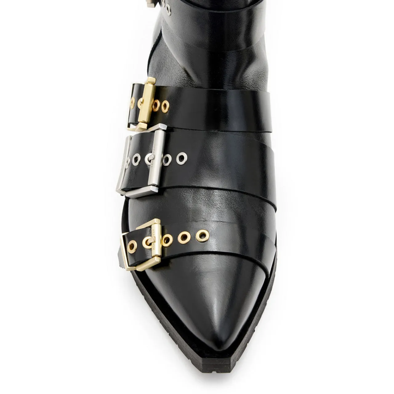 New Jane Buckle Leather Ankle Boots Women Boots