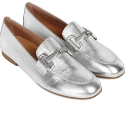 Discount Jangle Metallic Leather Loafers Women Loafers