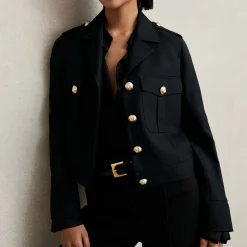 Best Jaque Wool Cropped Jacket Women Coats & Jackets