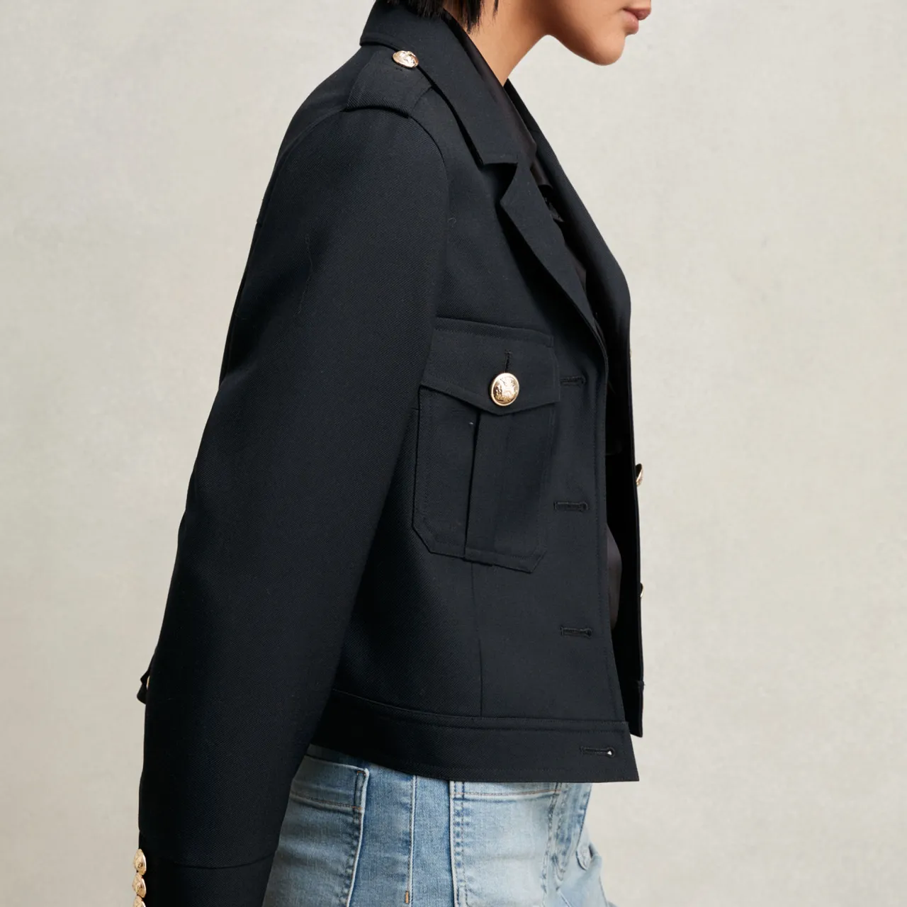 Best Jaque Wool Cropped Jacket Women Coats & Jackets
