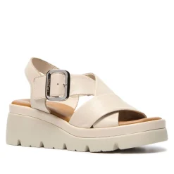 Hot Jasmina Leather Wedge Sandals Women Heels