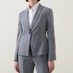 Clearance Jia9 Slim Single-Breasted Blazer Women Coats & Jackets