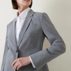 Clearance Jia9 Slim Single-Breasted Blazer Women Coats & Jackets