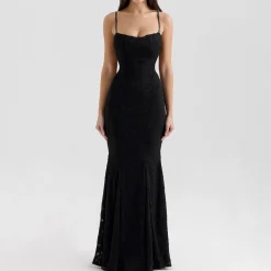 Outlet Joan Floral Lace Backless Gown Women Dresses