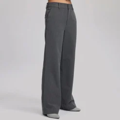 New Joelle Mid-Rise Pinstripe Trousers Women Trousers & Shorts