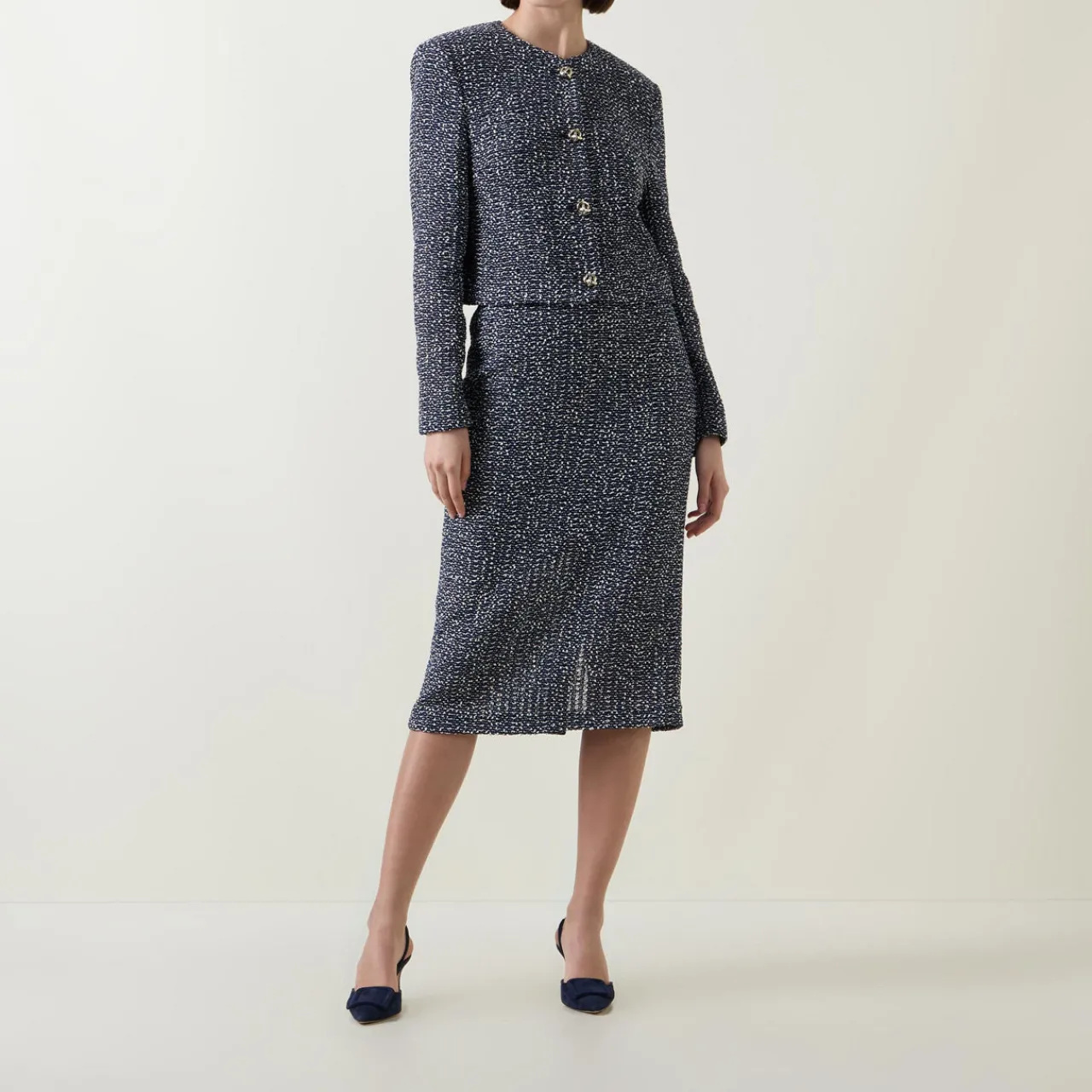Sale Jolena1 Bouclé Knit Cardigan Women Sweaters & Cardigans