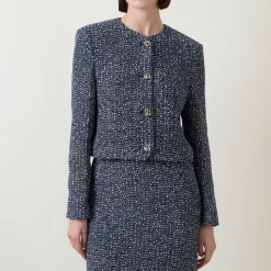Sale Jolena1 Bouclé Knit Cardigan Women Sweaters & Cardigans