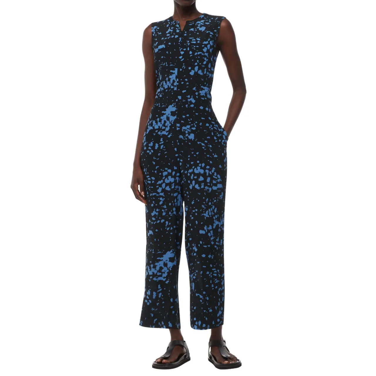 Josie Printed Zip-Up Jumpsuit Women Jumpsuits