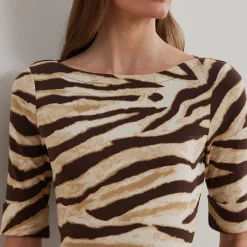 Discount Judy Zebra Stretch Top Women Tops