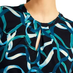 Clearance Julia Printed Keyhole Top Women Tops