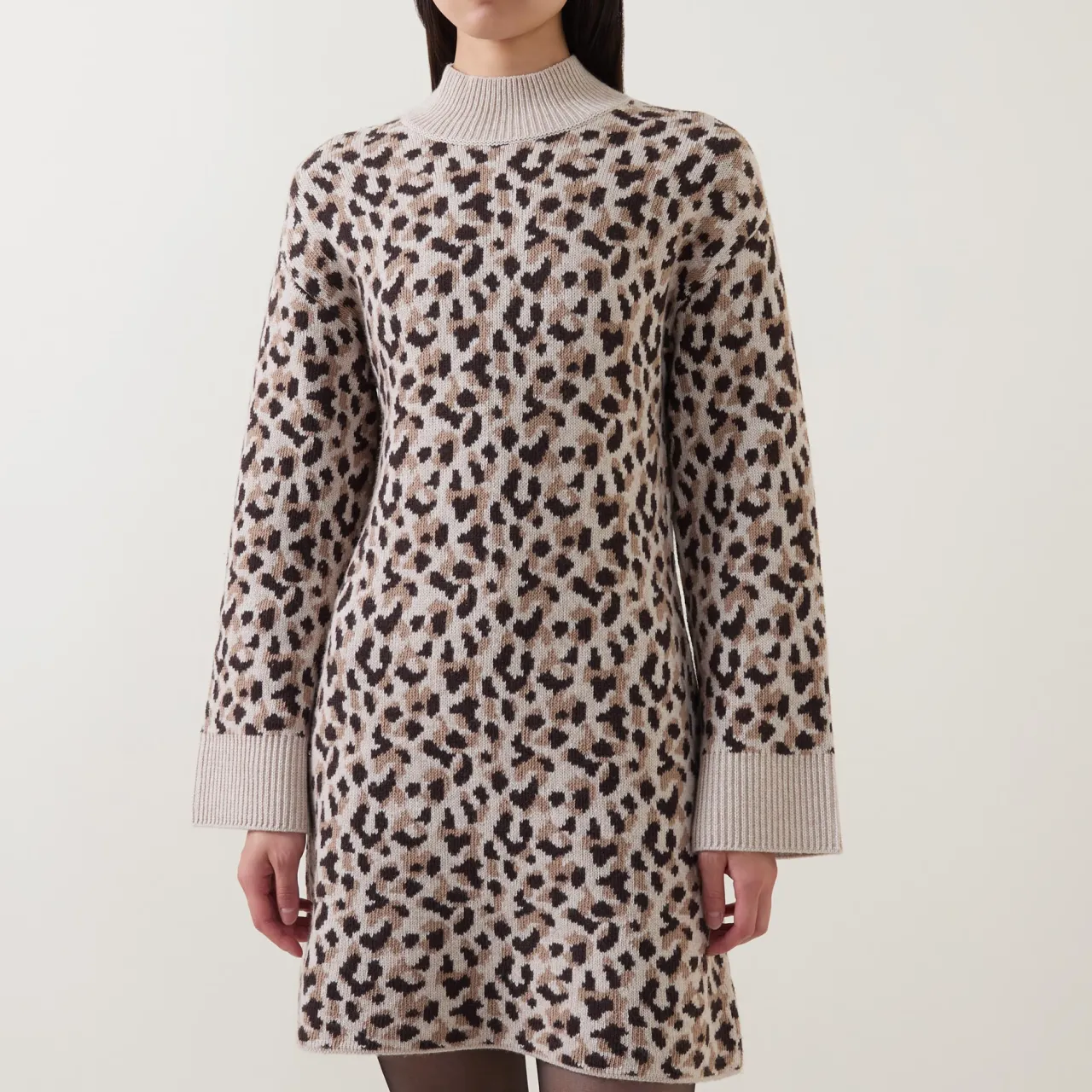 Discount Juliana Leopard Print Knitted Dress Women Dresses