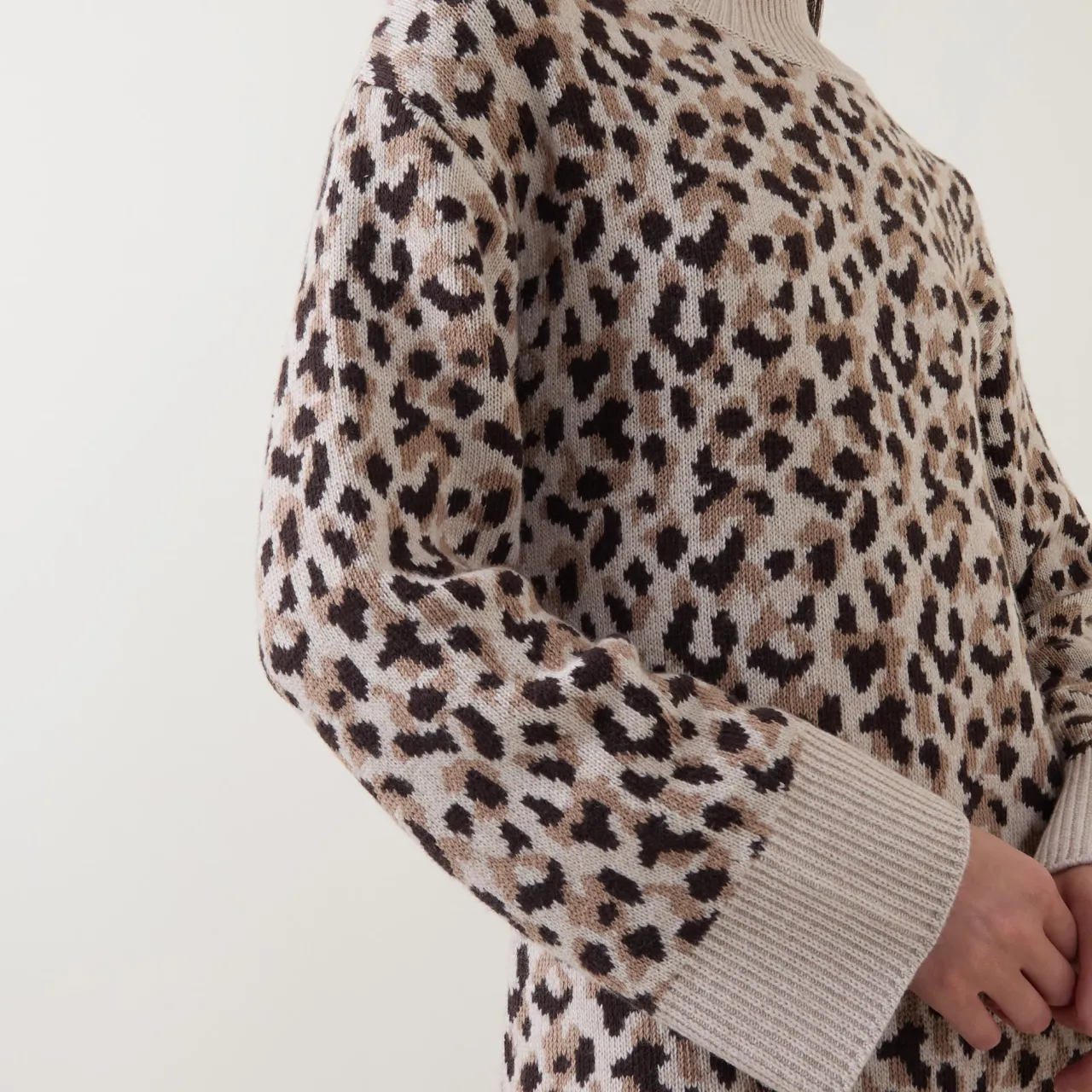 Discount Juliana Leopard Print Knitted Dress Women Dresses